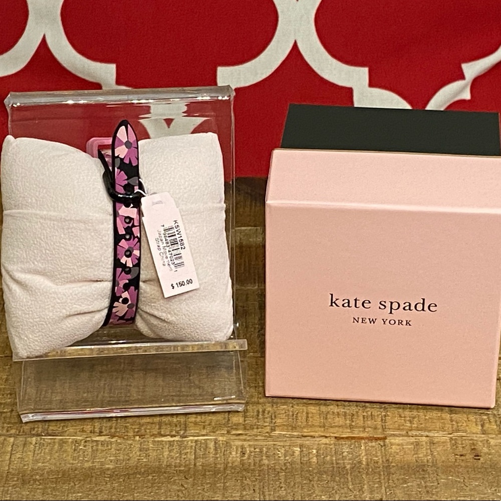 kate spade ♠️ park row flower-print silicone watch - Picture 4 of 7
